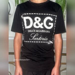 Custom Dolce & Gabbana Black Graphic Men's Jersey